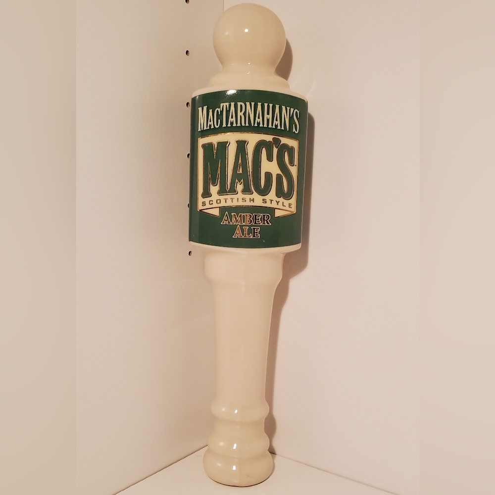 MacTarnahan's Amber Ale PORTLAND OR. BREWING Ceramic Tap Handle